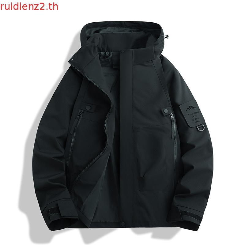 MNO.9 Hooded Jacket 2518 แจ็คเก็ตผ้าร่ม มีฮู้ด กันลม กันแดด เนื้อผ้า2ชั้น มีกระเป๋าหน้า ซิปซ่อน