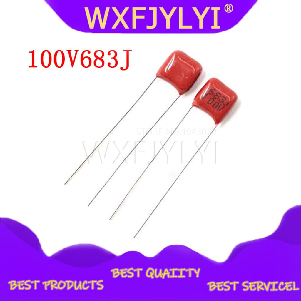 20PCS 100V683J 68NF 0.068UF Pitch 5 มม.100V 683 CBB ตัวเก็บประจุฟิล์มโพรพิลีน