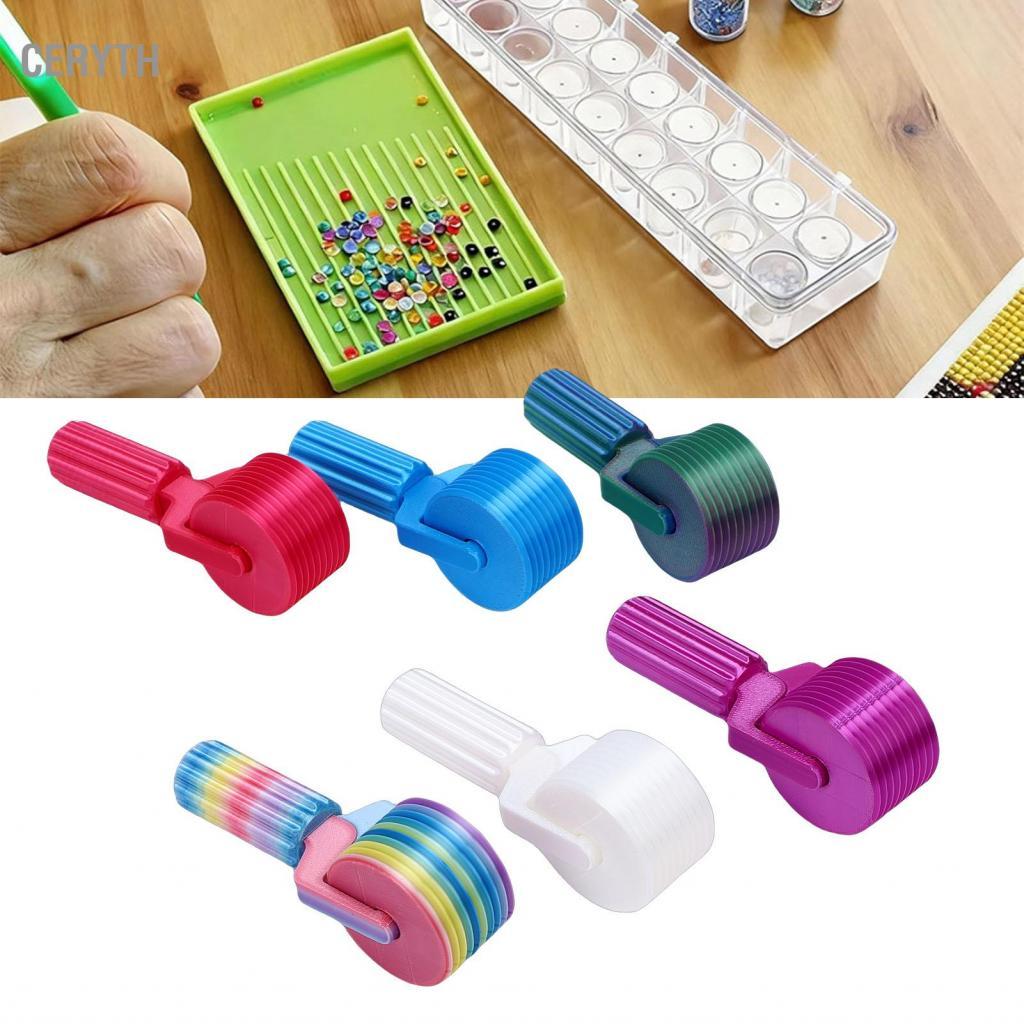 Ceryth 6 ชิ้น Rhinestone Art Roller 3D พิมพ์เรียบเย็บปักถักร้อยสำหรับแม้ความดัน DIY โครงการหัตถกรรม