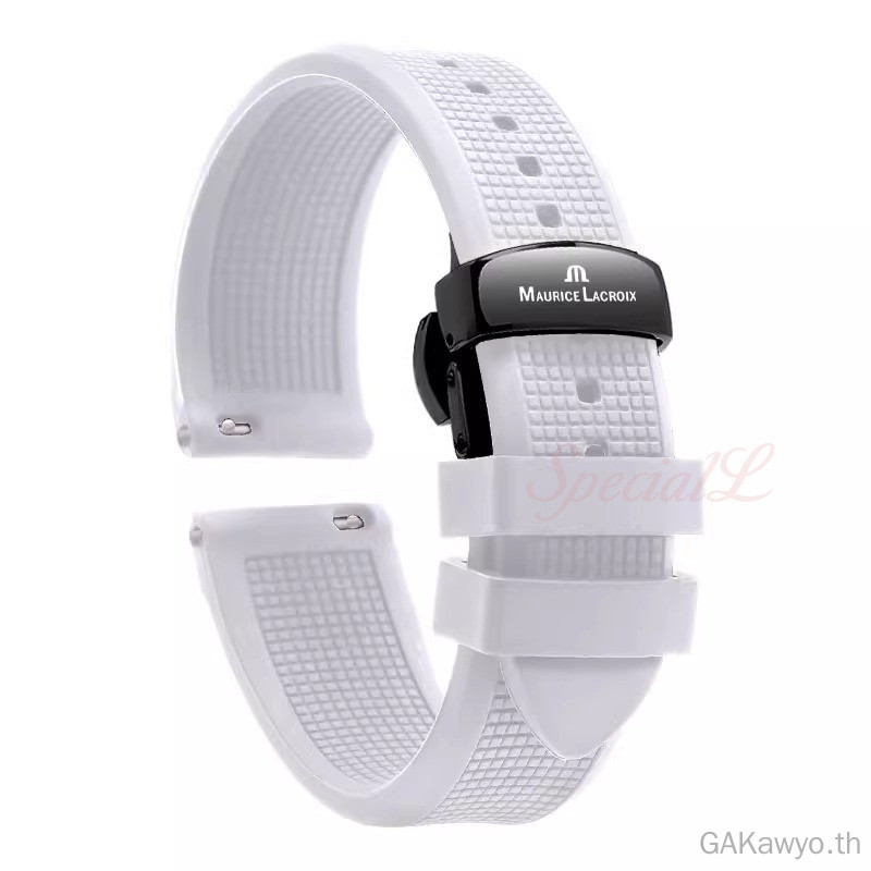 14/16/18/19/20/22/24 มม. สายนาฬิกาซิลิโคนยางสําหรับ Maurice Lacroix - Les Classiques, Pontos & Maste
