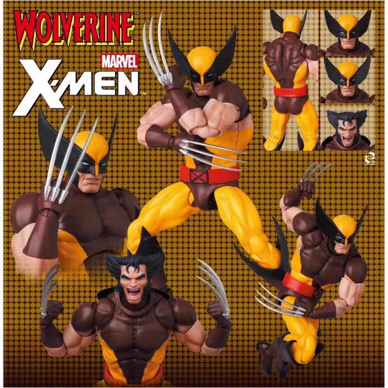 พิมพ์ซ้ํา Mafex mafex138 Comic Edition x-Men Brown Wolverine Brown Wolf Logan Joint Movable Figure