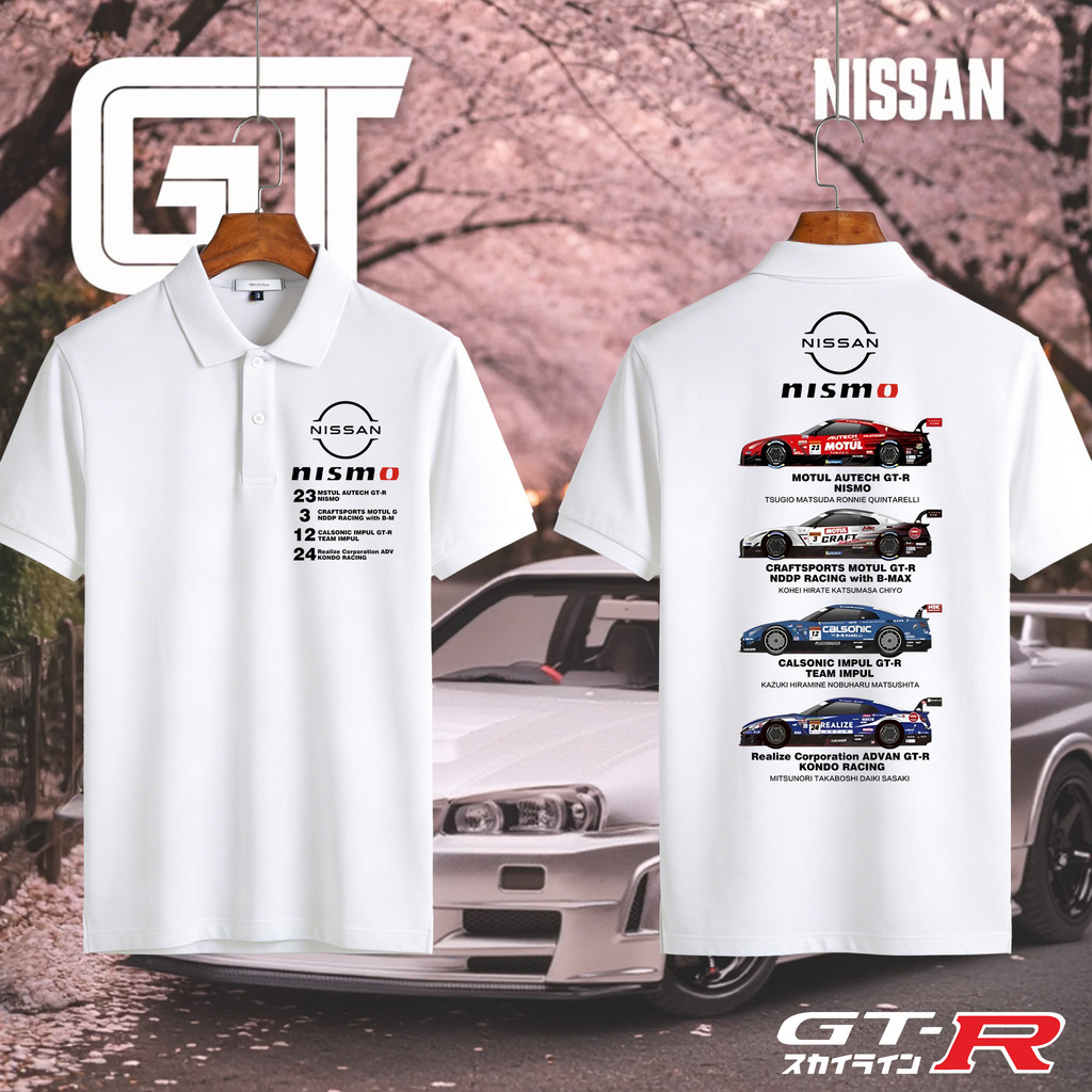 เสื้อโปโลผ้าฝ้าย 100% สำหรับผู้ชายและผู้หญิง ดีไซน์ Ns GTR Sport ระบายอากาศได้ดี สวมใส่ได้ทุกวัน พร้อมส่ง