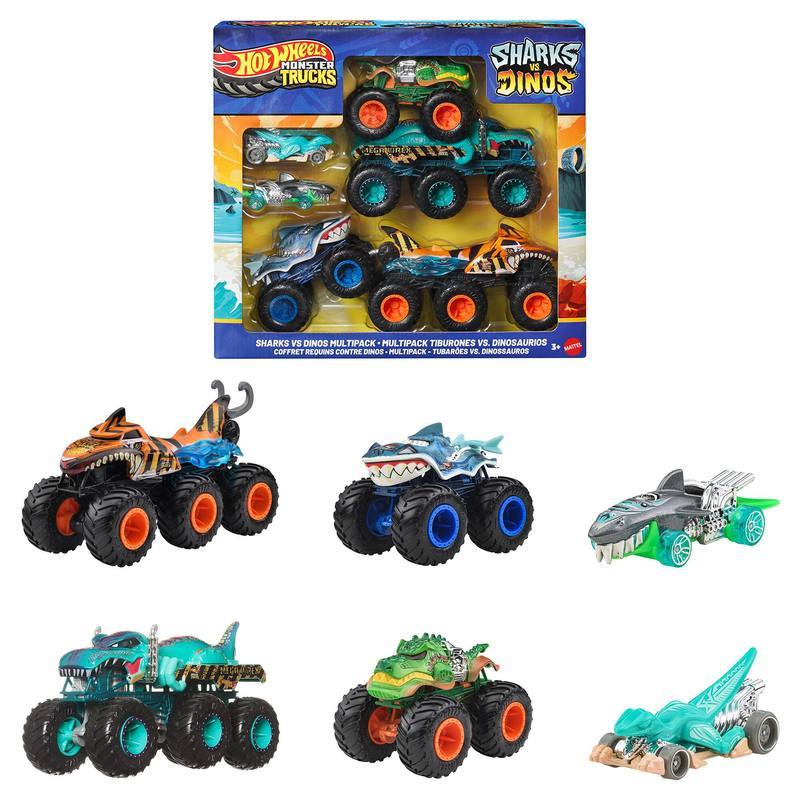 Hot Wheels Wild Big Bike Muscle Monster Gas Station | ของเล่นโมเดลรถออฟโรดอัลลอย