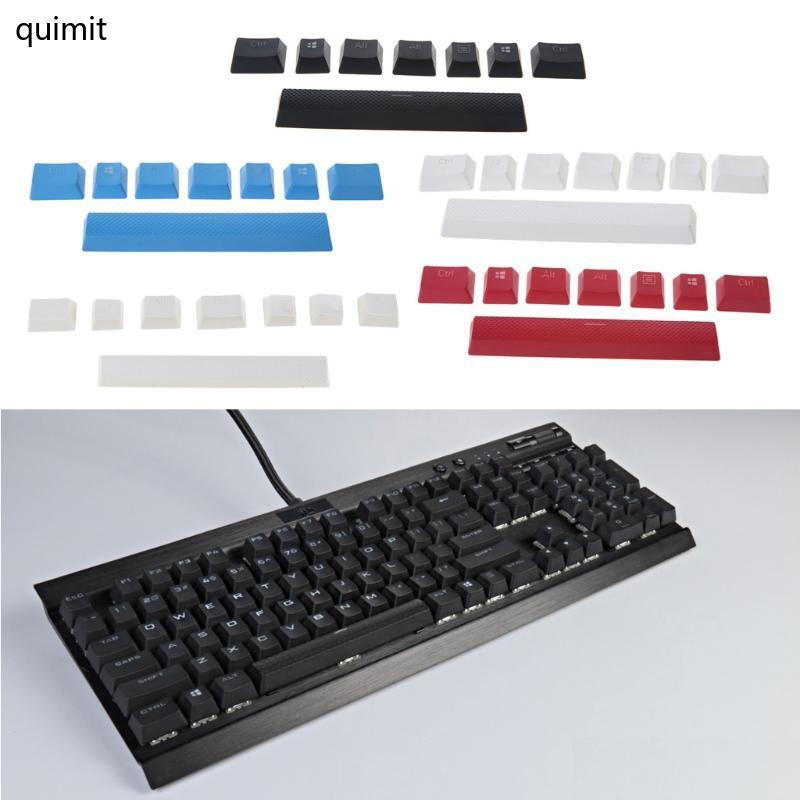 QUIM 8 คีย์ 6 5u Space Bar PBT Keycaps Double Shot Keycap สําหรับ Corsair STRAFE K65 K75