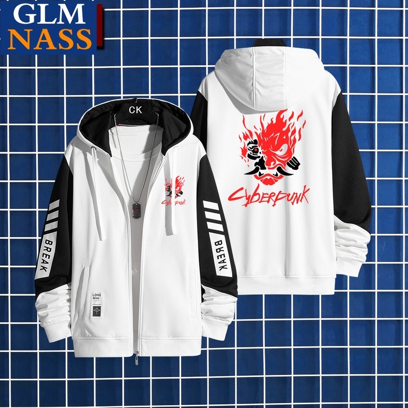 [คลังสินค้าพร้อม] Cyberpunk 2077 Game Peripheral Jacket Jacket Hooded Sweatshirt Long Sleeve Clothes