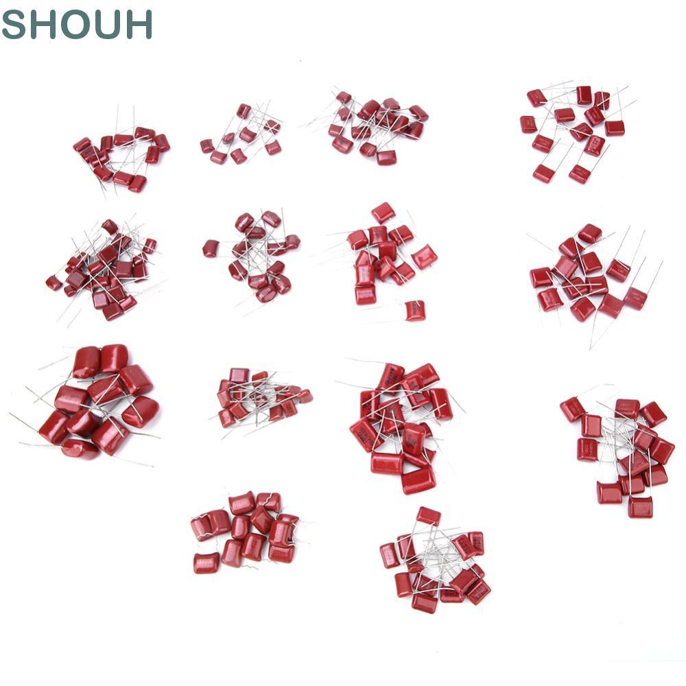 SHOUH 180PCS DC Capacitor, กล่องเก็บ 15 ค่า Metallized Film Capacitor, ความแม่นยําสูง 10nf/0.01uf/40