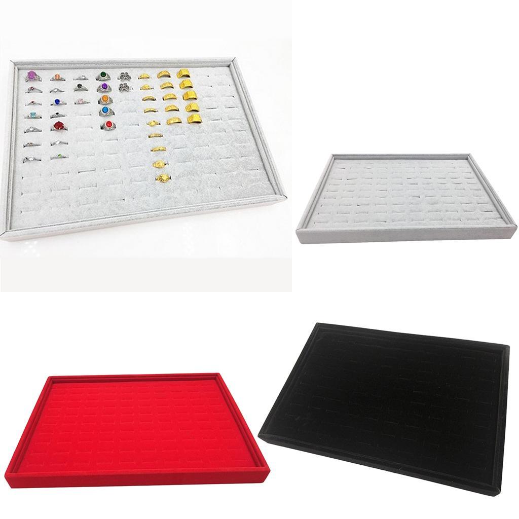 [mibum01eb] แผ่นกํามะหยี่เครื่องประดับตู้โชว์จัดเก็บจอแสดงผล Home Organizer 35x24x3 ซม.