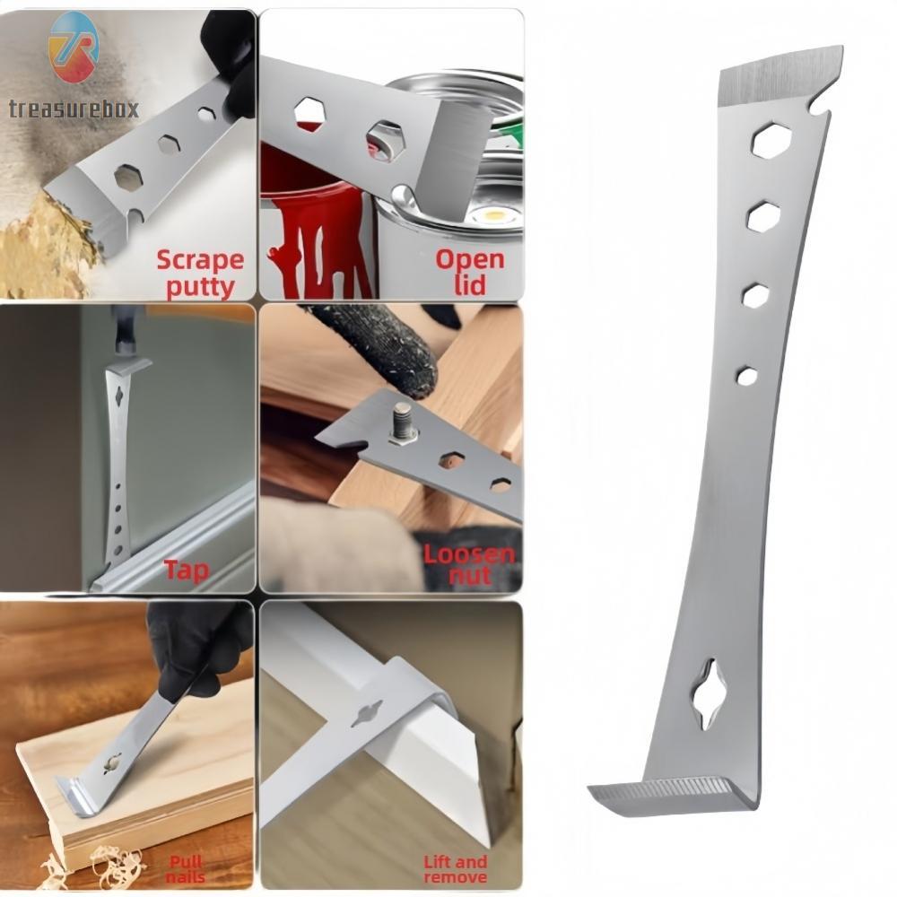 Trim Scraper Pry Bar ในตัว Hex เปิดบางแบน Scraper Edge เครื่องมือมือ
