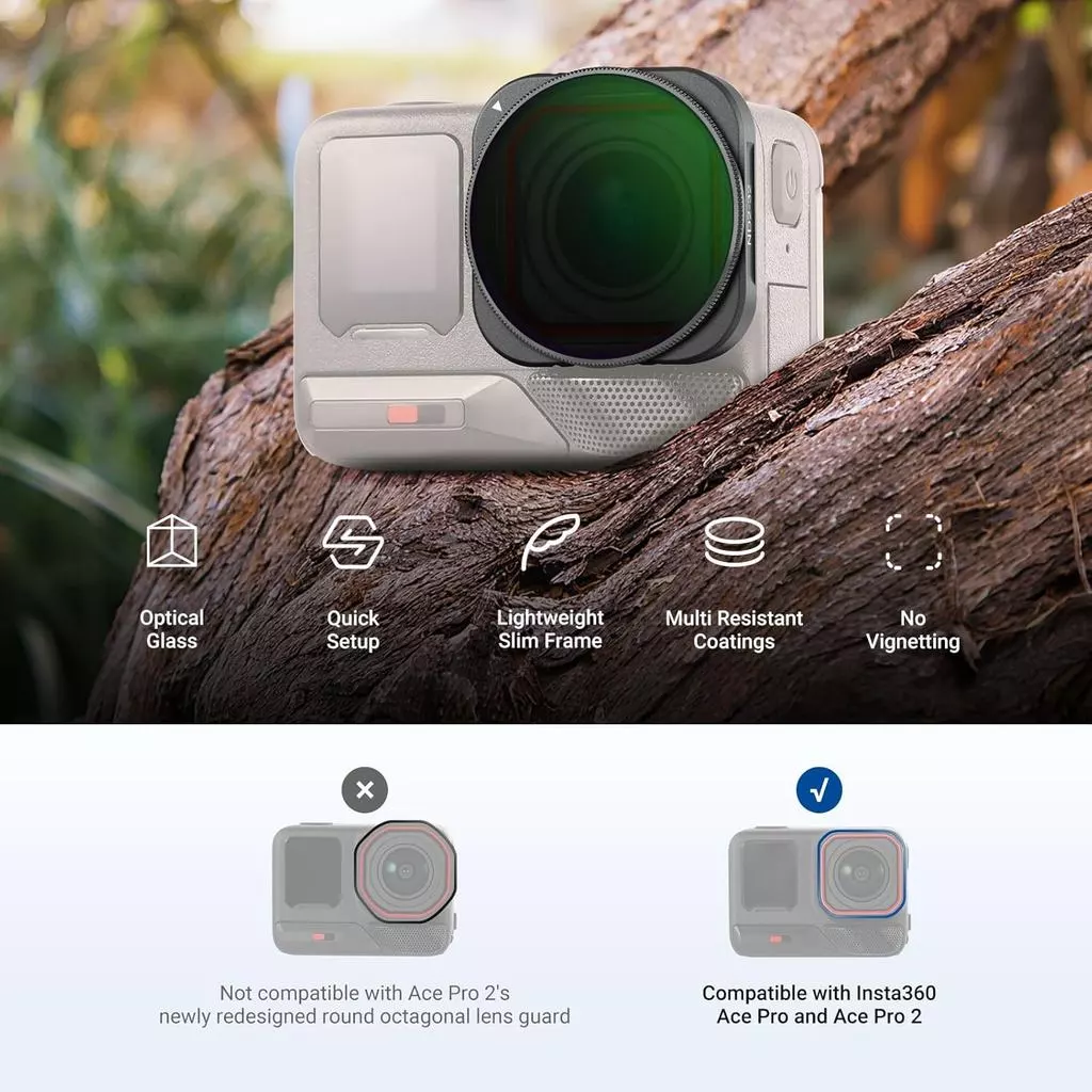 ตัวกรอง NEEWER Variable ND2-32 เข้ากันได้กับ Insta360 Ace Pro/Ace Pro 2 thumbnail 3