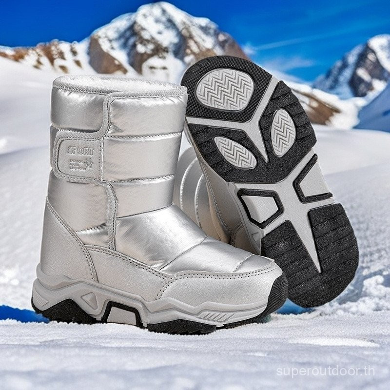 2025รองเท้าบูทหิมะสําหรับเด็กดีไซน์ใหม่ทําจากขนแกะและผ้าฝ้ายสําหรับความอบอุ่นในฤดูหนาว ก6www