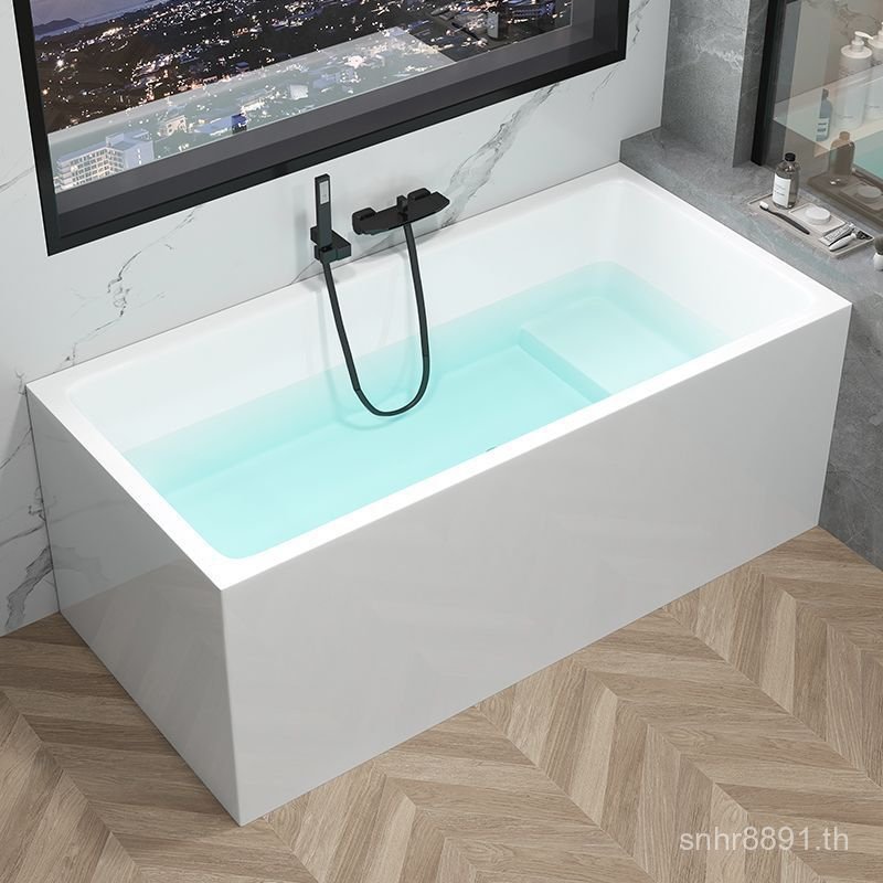 อ่างอาบน้ํา B & B Designer สี่เหลี่ยมผืนผ้าอิสระหนาอะคริลิคขนาดเล็ก Apartment ฉนวนกันความร้อน Boutiq