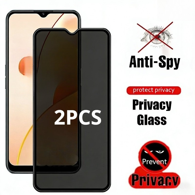 1-2 ชิ้น Anti Spy กระจกนิรภัยสําหรับ Sharp Aquos R9 R8s R7s R5G R10 pro ความเป็นส่วนตัวขอบสีดําป้องก