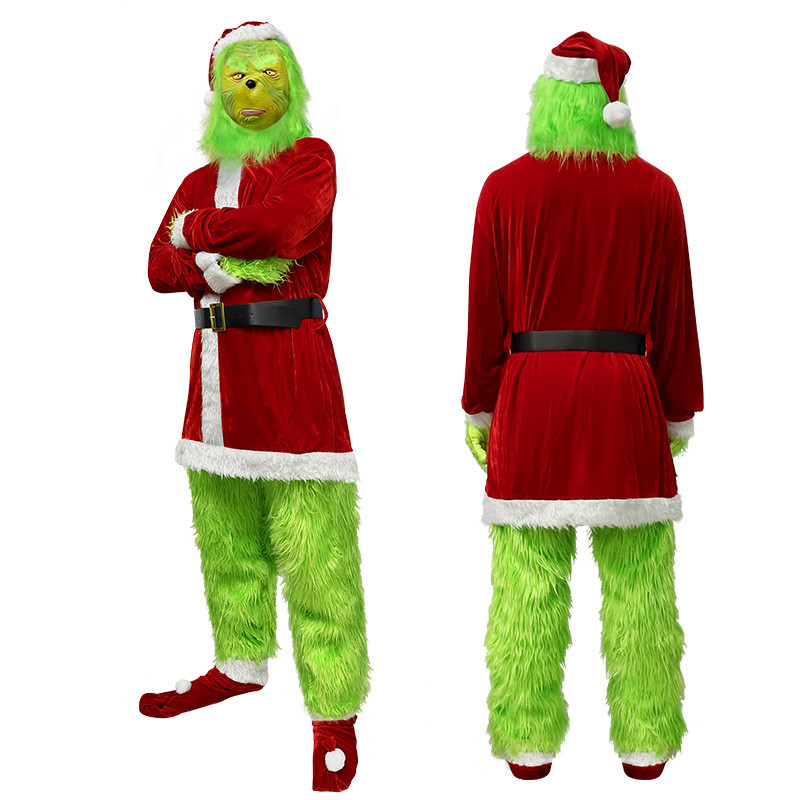 Party Monster Santa ชุดคอสเพลย์ ผมสีเขียว Monster Green