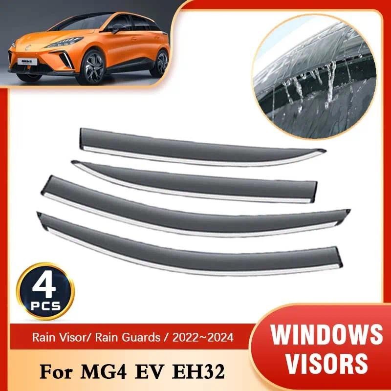 4x กระจกสําหรับ MG4 EV EH32 2022 2023 2024 Auto อุปกรณ์เสริม Deflectors Awing Trim รถด้านข้างหน้าต่า