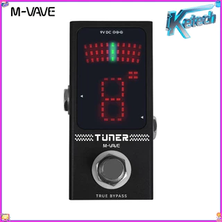 M-vave Guitar Tuner Mini Chromatic Tuner Pedal True Bypass จอแสดงผล LED สําหรับกีตาร์ไฟฟ้าและเบส
