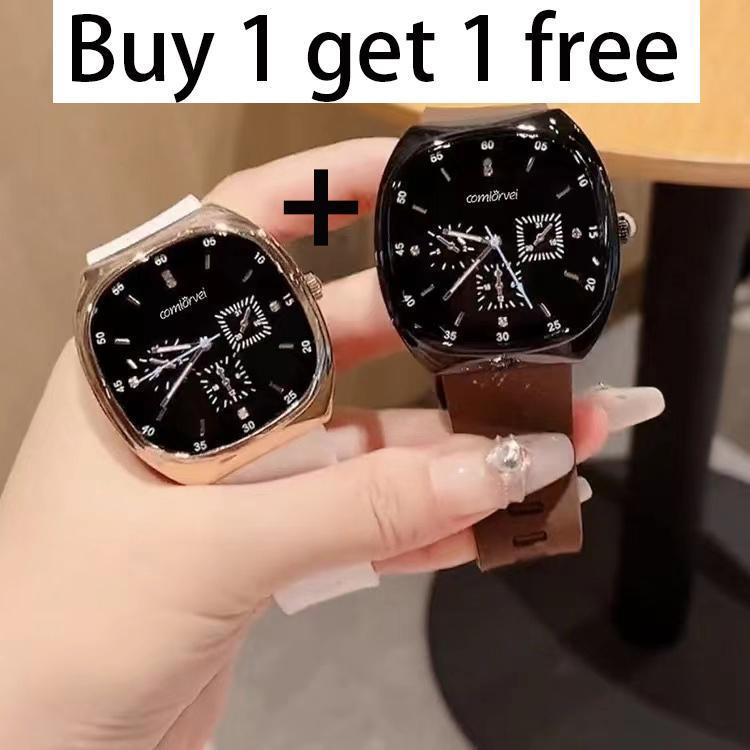 ซื้อ 1 แถม 1! นาฬิกาซิลิโคนคุณภาพสูง หรูหรา และมีสไตล์ สำหรับผู้ชายและผู้หญิง นาฬิกาที่มีรูปลักษณ์โดดเด่น