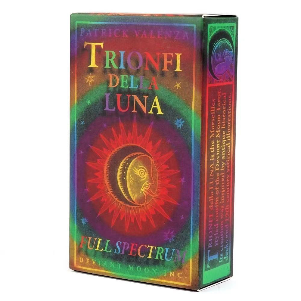 Trionfi Delana Luna Full Spectrum Evil Moon Marseille Tarot การ์ดสายรุ้งเกมกระดาน Party