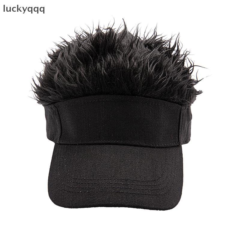 Luckyqqq Casual กระชับผู้ชายผู้หญิง Sun Shade ปรับ Sun Visor เบสบอล Spky ผมวิกผม Spiked วิกผมเบสบอลหมวก well ราคา ถูกที่สุด ดีลบีเคเค แกลเลอรีภาพที่ 7