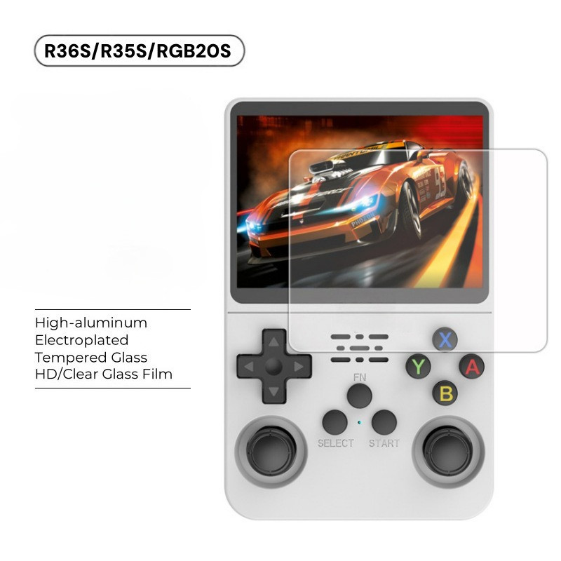 Hard กระจกนิรภัยป้องกันฟิล์มป้องกันหน้าจอสําหรับ R36S/R35S/RGB20S R36Pro R36XX/R40S Pro/K36 เกมคอนโซ
