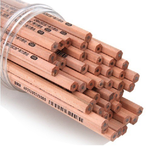 ดินสอ 2b กบเหลาดินสอ Deli Log Pencil HB/2B Student Log Color Barrel Pencil Hexagonal Children Writin