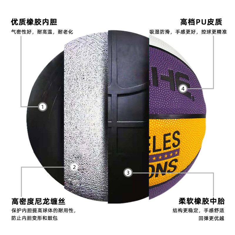 บาสเกตบอล PSYCHE PU7 กลางแจ้งทนทานสำหรับนักเรียน ผู้ใหญ่ ฝึกฝน และการแข่งขัน .Factory Sale Letters.