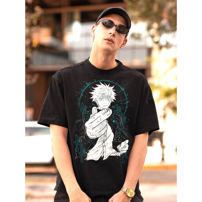 Gojo Satoru เสื้อ - Anime Cosplay การาฟิก Tee, Gojo Tshirt 100% ผ้าฝ้ายพิมพ์เสื้อแม่ง่า