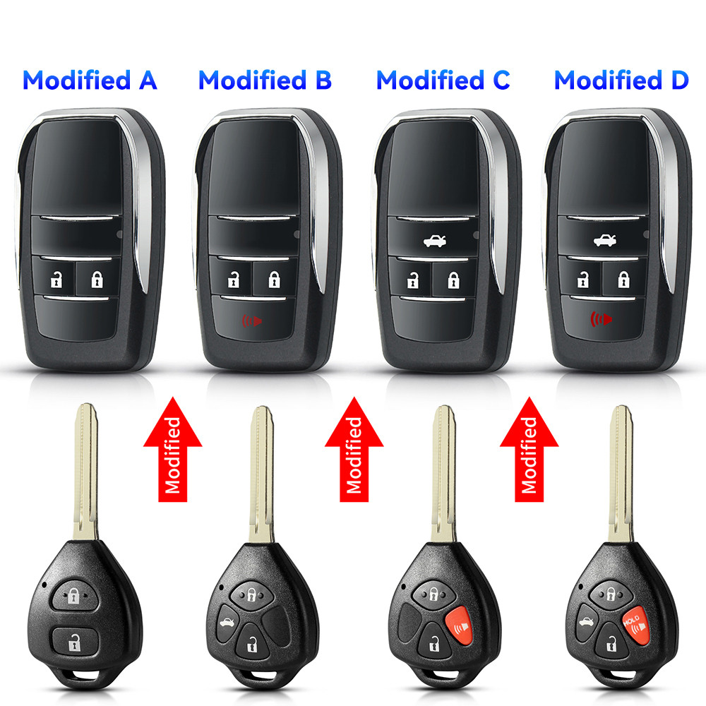  ที่ใส่กุญแจพับ  รุ่นเก่า  Corolla Camry RAV4 Reiz กุญแจรีโมทแบบตรงที่ดัดแปลงเปลือกกุญแจพับได
