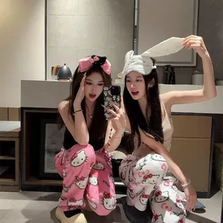 กางเกงกำมะหยี่ โซฮอตมากกก Hello Kitty ใส่นอนเล่นเที่ยว วัยรุ่นเวอร์ ใส่สบาย ดีไซน์น่ารัก K-105