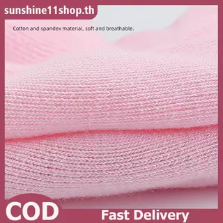 SUNSHOP 1 คู่ข้อศอก Joint Arm Sleeve Gel Moisturizing Cover Breathable ผิวแห้ง Moisturizing Elastic Elbow Protector สําหรับ SPA Home TH