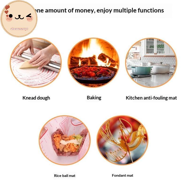 Chee ซิลิโคนเบเกอรี่ Mat Pastry Rolling นวด Pad ครัวเครปพิซซ่าแป้ง Non-Sti Pan Pastry Mat EN