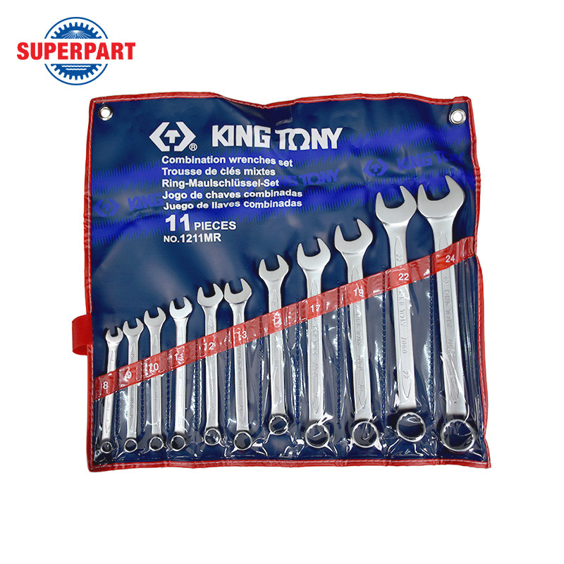 ประแจแหวนข้างปากตายชุด KINGTONY ชุด11ชิ้น เบอร์8-24 รุ่น 1211MR (KI-6003002)