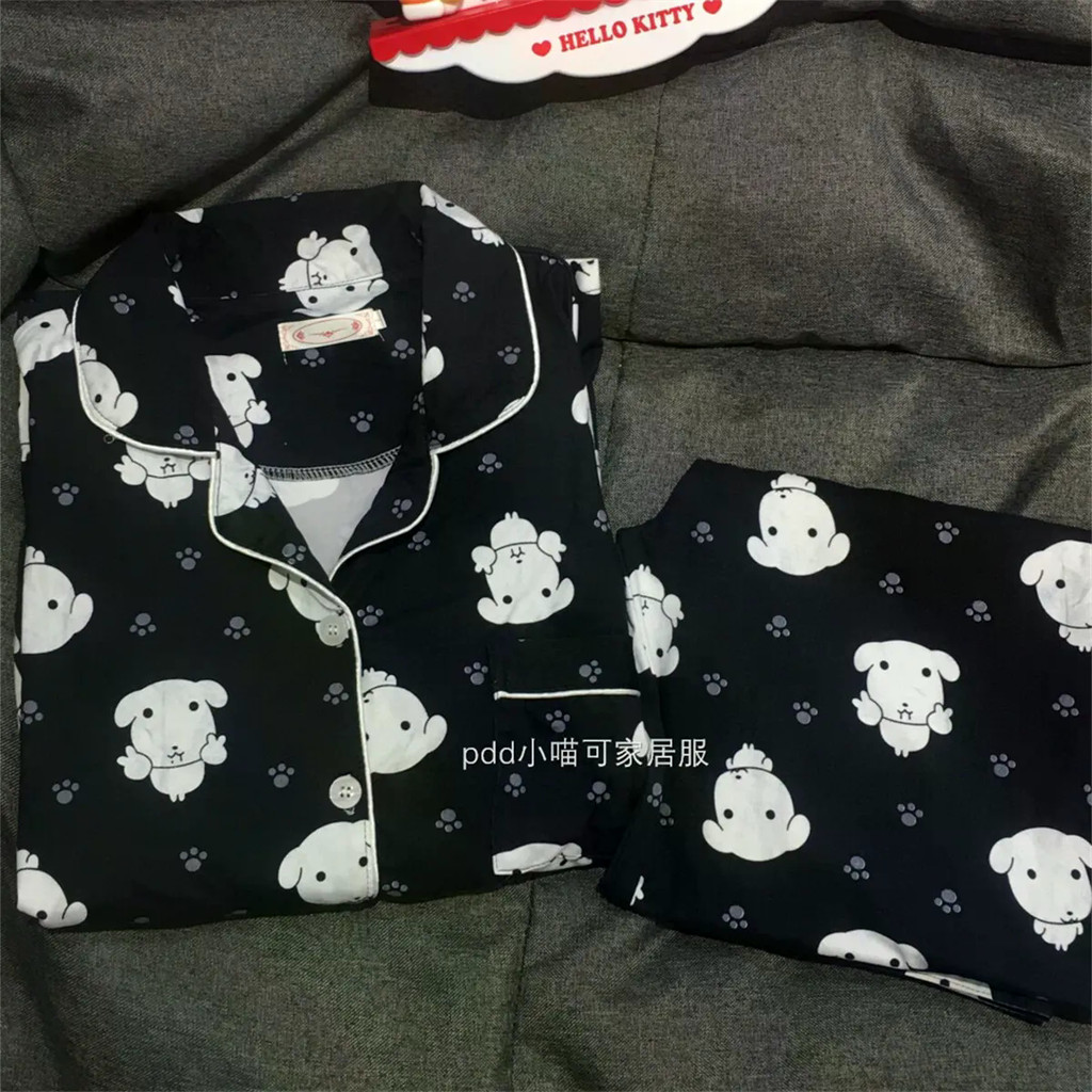 ชุดพัจฉลิแขนยาวผู้หญิง ลายการ์ตูน Scribble Puppy ganadi เหมาะกับฤดูใบไม้ผลิและฤดูใบไม้ร่วง