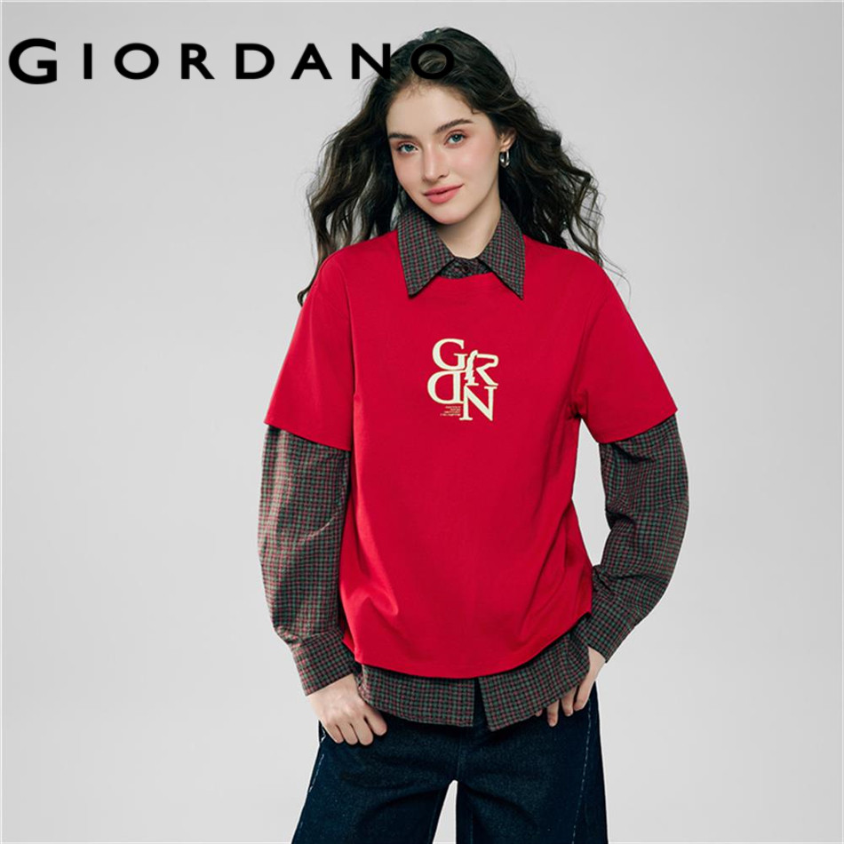 GIORDANO เสื้อยืดผู้หญิง Women's Boy Friend Printed Tee (CNY 2026) 05396244