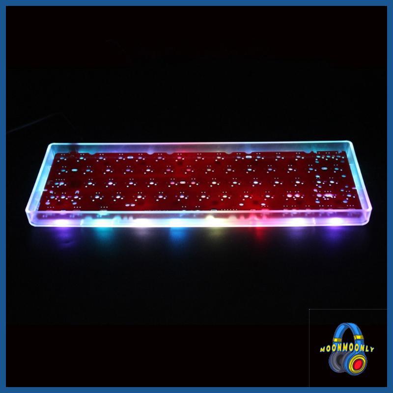 MOON Clear Mini Keyboard GH60 Plastic for Case for 60% Mechanical Gaming Keyboard Com