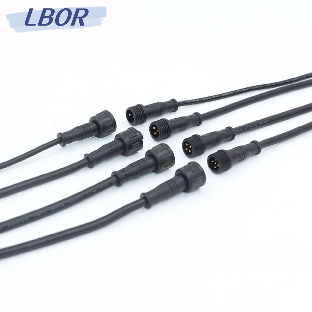 LBOR ชายหญิง LED Connector,สายสีดํา IP67 2Pin 3Pin 4Pin แจ็ค, 20 ซม.2Pin 3Pin 4Pin สายไฟกันน้ํา LED 