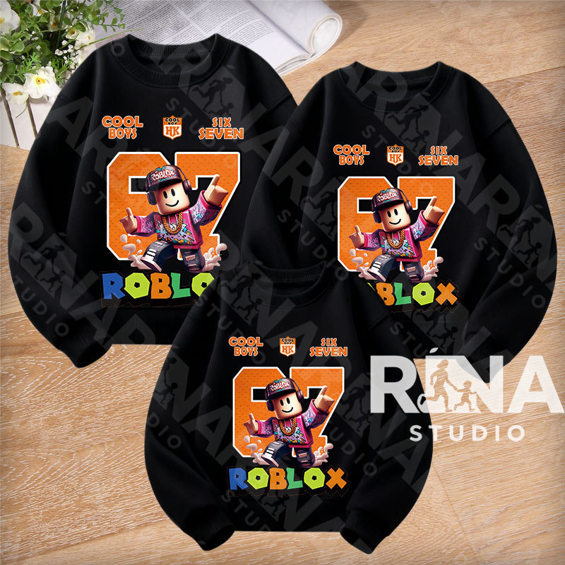 🔥พร้อมส่ง&COD🔥RINA STUDIO🔥 ชุดครอบครัว สเวตเตอร์คอกลมไม่มีหมวก 100%ผ้าฝ้าย มีม67 ฮิตทั่วไทย A123#7