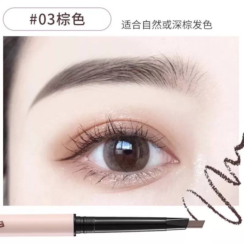 🎀lameila ดินสอเขียนคิ้ว แบบหมุน พร้อมแปรงปัดคิ้ว เนื้อดี เขียนง่าย เส้นคม กันน้ำ ติดทนนาน - รูปที่ 3