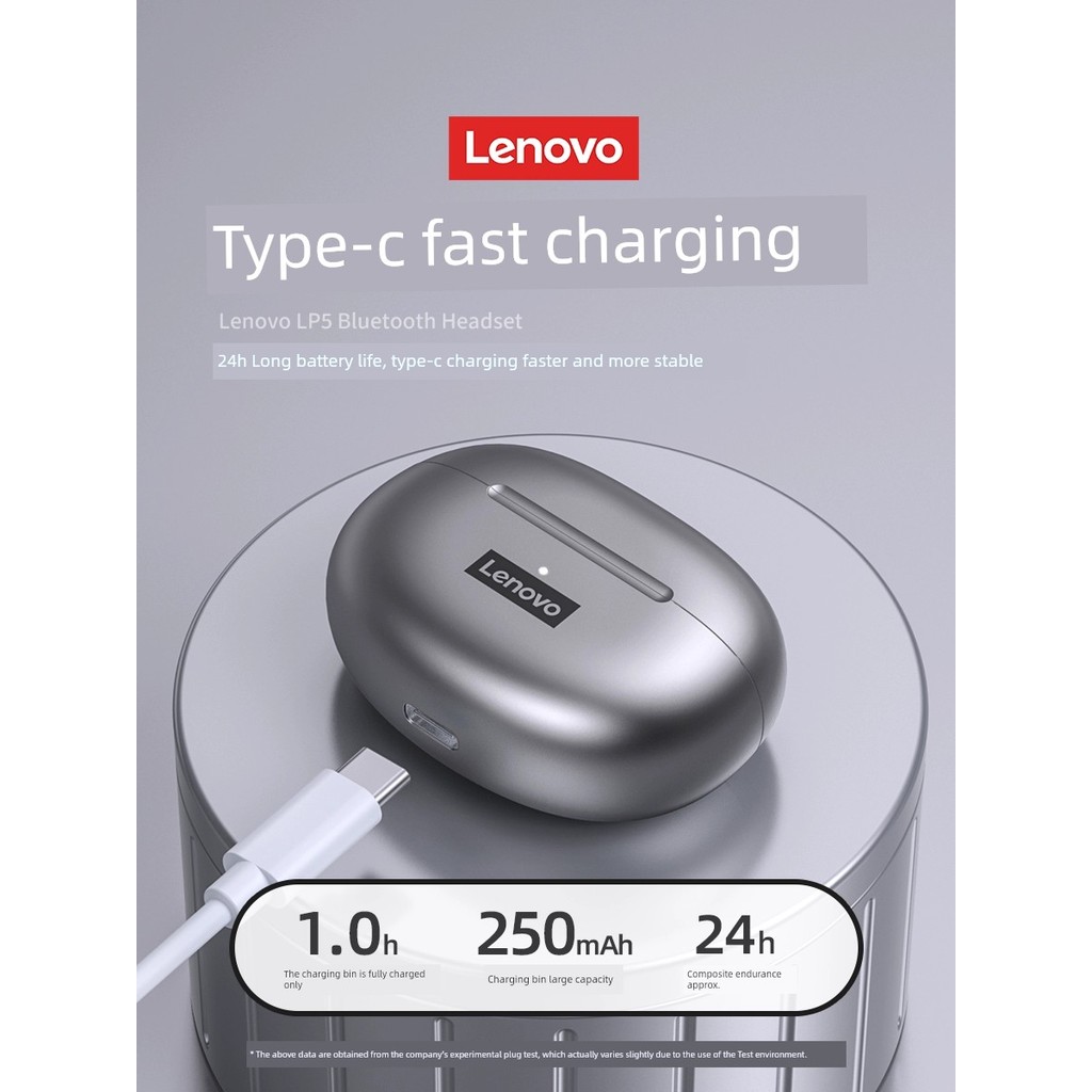 หูฟังไร้สาย หูฟังใส่นอน Lenovo LP5 เหมาะสําหรับชุดหูฟังบลูทูธผู้ชาย Xiaomi