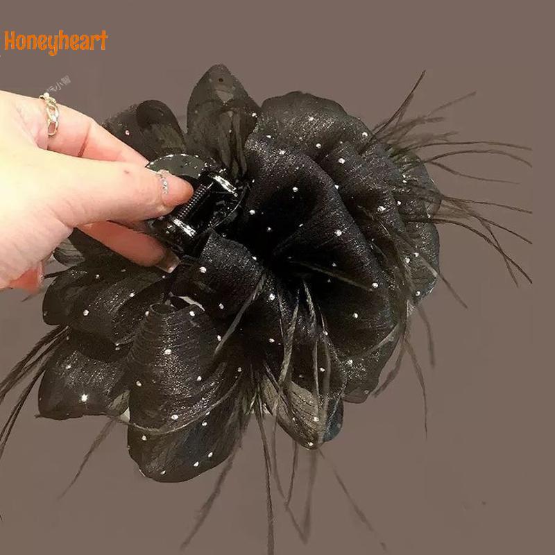 <Honeyheart> Fashion Gypsophila Hairpin Clip French Temperament Claw Clip เครื่องประดับผม