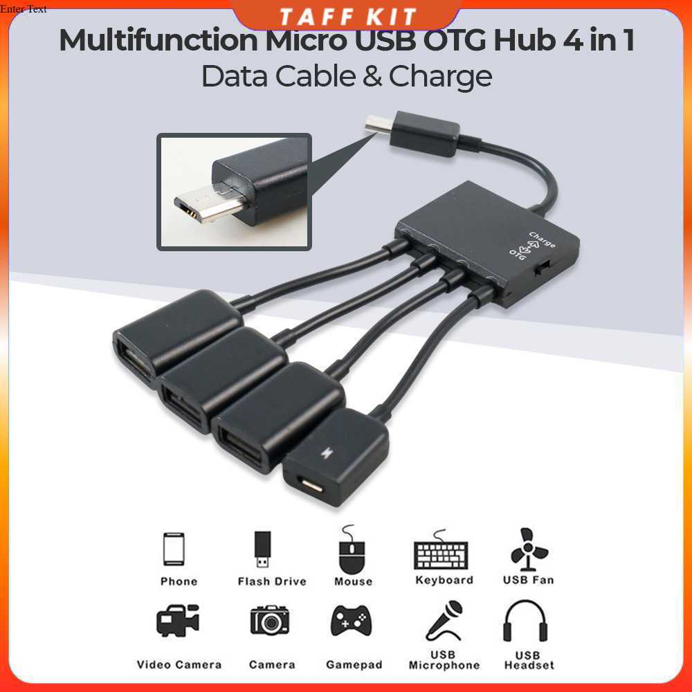 มัลติฟังก์ชั่น Micro USB OTG Hub 4in1 Data Cable & Charge - M3H4
