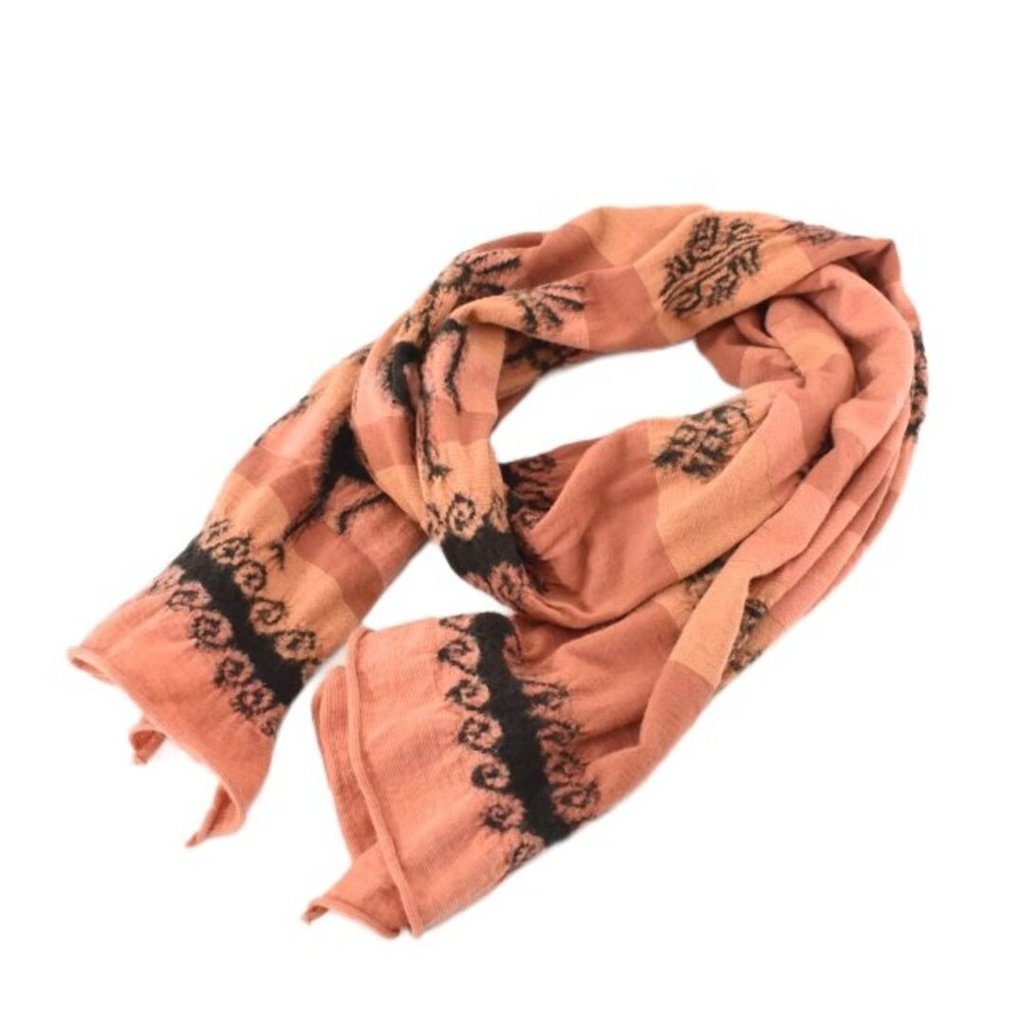 Orange KAPITAL Scarf wool overall pattern Direct from Japan Secondhand