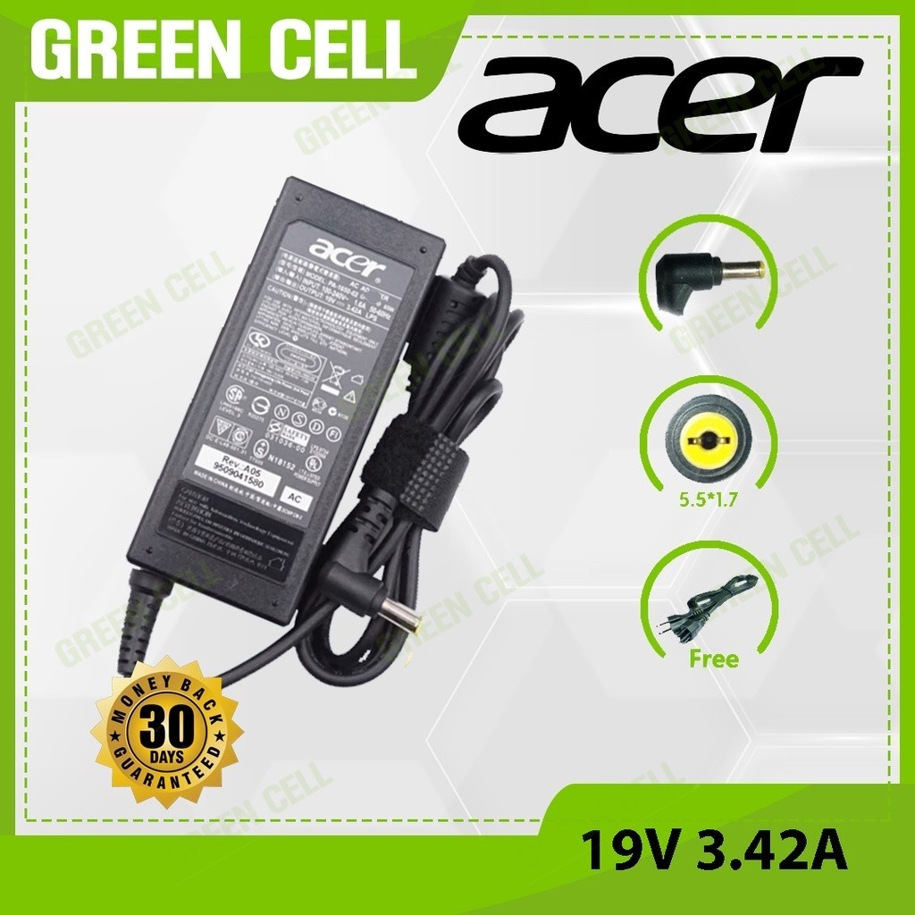 ที่ชาร์จ Ac.er 19V 3.42A สำหรับแล็ปท็อป Aspire E5-574 E5-574G E5-575 E5-574T E5-575T E5-576 E5-576G 