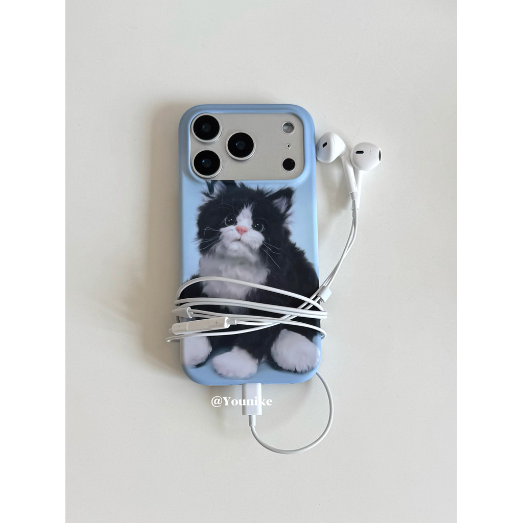 สไตล์เกาหลี ins เรียบง่ายแมวน่ารักอเมริกันย้อนยุคเหมาะสําหรับ iphone17pro/17promax เคสป้องกัน Apple 16 เคสโทรศัพท์ 16promax เคสป้องกัน 15 กันกระแทก 13/14 กรณี 11/12