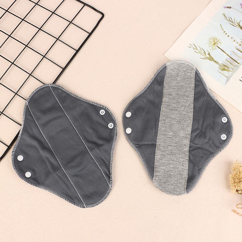 HNTH 4 ชิ้นนํากลับมาใช้ใหม่ได้ประจําเดือนสําหรับปะเก็นรายเดือนกางเกงชั้นในสตรีล้างทําความสะอาดได้ผ้า