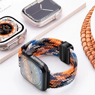 สายนาลอนแบบสปอร์ตแม่เหล็ก for IWatch Apple Watch Ultra 3 2 49mm Series 11 10 9 8 7 6 5 4 SE 3 46mm 45mm 41mm 40 42mm