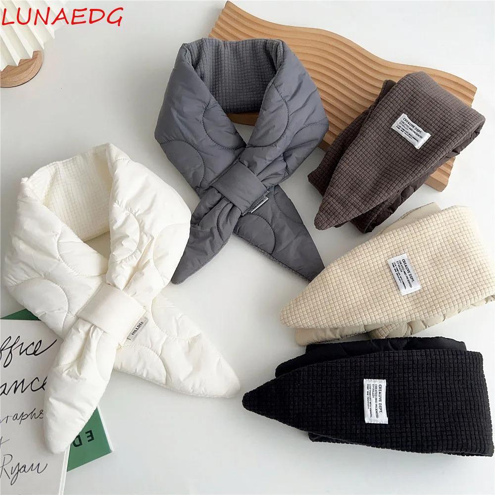 LUNAEDGE Cross Feather Scarf พิมพ์ลายขนเป็ด ให้อุ่นและนุ่ม เหมาะสำหรับสวมนอกบ้านหรือใช้ในวันที่อากาศ