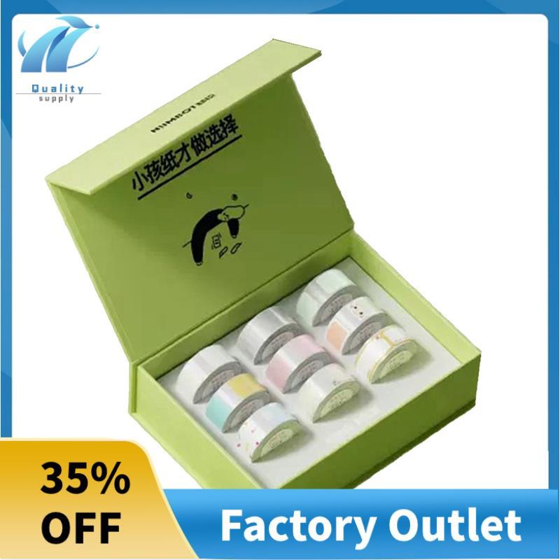 เครื่องพิมพ์ D11 D110 D101 สติ๊กเกอร์ฉลาก กระดาษม้วนสี กระดาษใสสีขาว 9 เล่ม