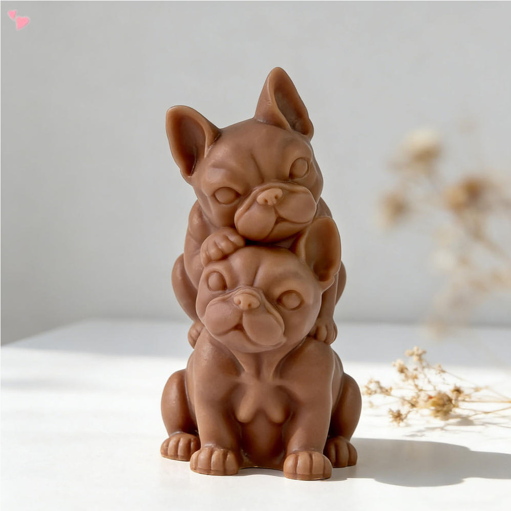 แม่พิมพ์ลูกสุนัขวางซ้อนกันได้3ง-เสาเทียนคลื่นและแม่พิมพ์สบู่สําหรับการหล่อเรซิน,การทําเทียนและอุปกรณ์งานฝีมือ - รูปที่ 7