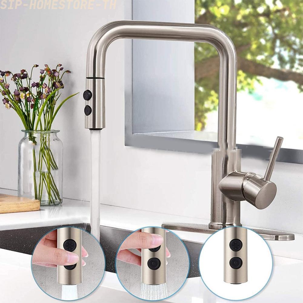 Pull-out Nozzle Electroplating Faucet ABS Brushed Home Improvement Nozzle