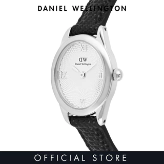 Daniel Wellington Ophelia Mini Black Lizard White Guilloché Rose Gold / Silver นาฬิกา ผู้หญิง